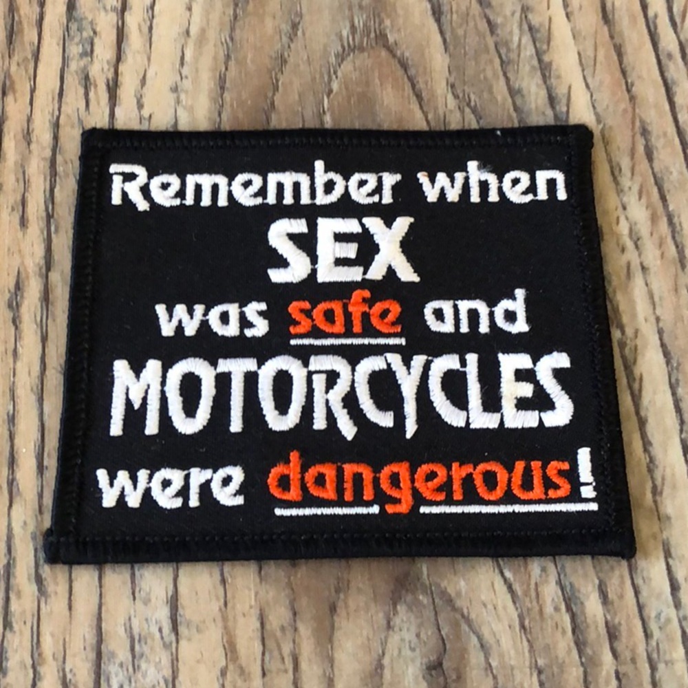 Jacket Patch, Motorcycle, Black, (3.5"x 3")